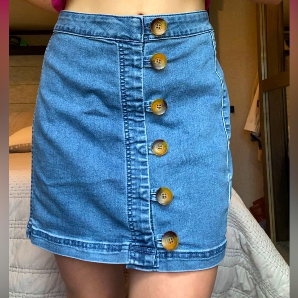 Free People Denim skirt